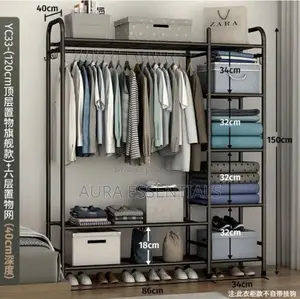 Black Detachable Clothes Rack