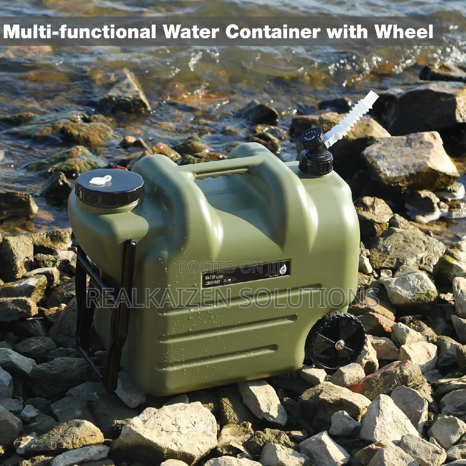 REDCAMP 28L Water Container With Wheels Folding Handle