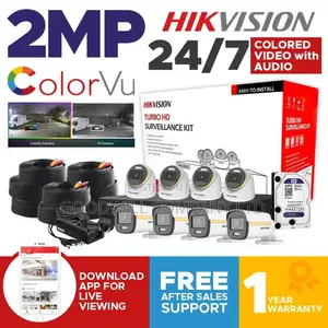 HIK Vision 8 Channel CCTV Camera Kit Colorvu (8 Cameras)