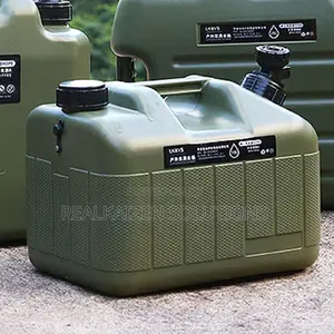 Army Green 10L Water Jerrycan Canister With Tap and Lid