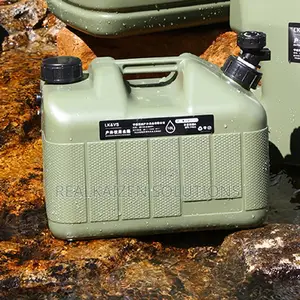 Army Green 10L Water Jerrycan Canister With Tap and Lid