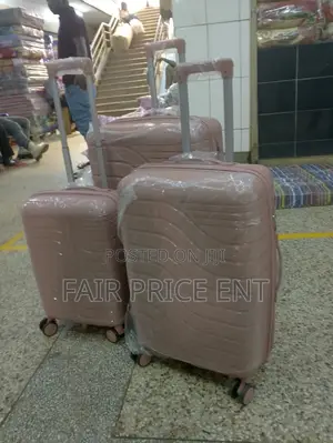 Original Rubber Plastic Suitcases. Medium.(Brown)