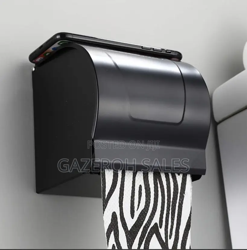 Toilet Roll Holder Black