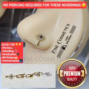 None Piercing Clip-on Nose Ring Pin, False Nosering Cuff Pin