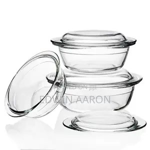 Clear Glass Dish Set 3pcs