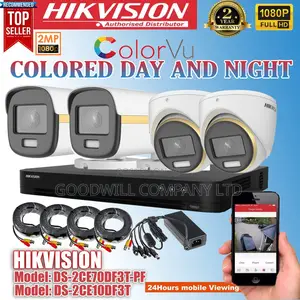 Hik 4 Channel CCTV Camera Kit Colorvu 24/7 Color Picture