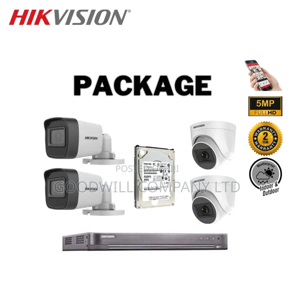 HIK Vision 4 Channel CCTV Camera Kit Colorvu Ninaz