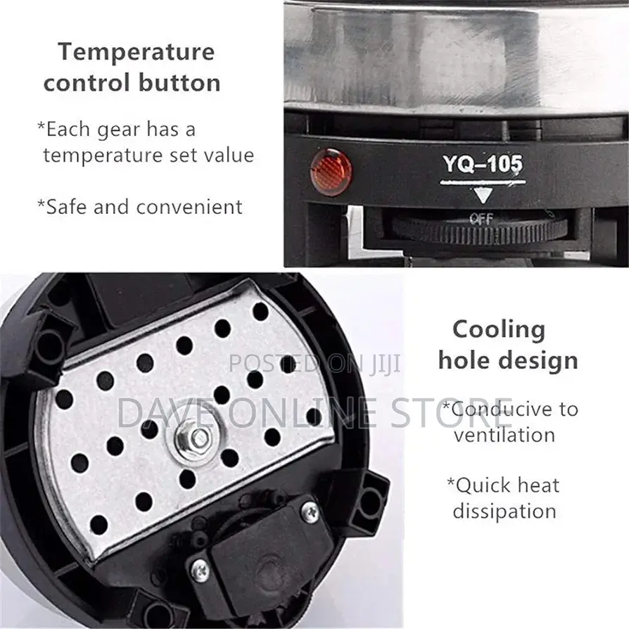 Portable 500W Electric Heater Stove, Single Burner