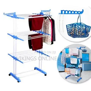 Heavy Duty Metal Double Pole Foldable Cloth Dryer