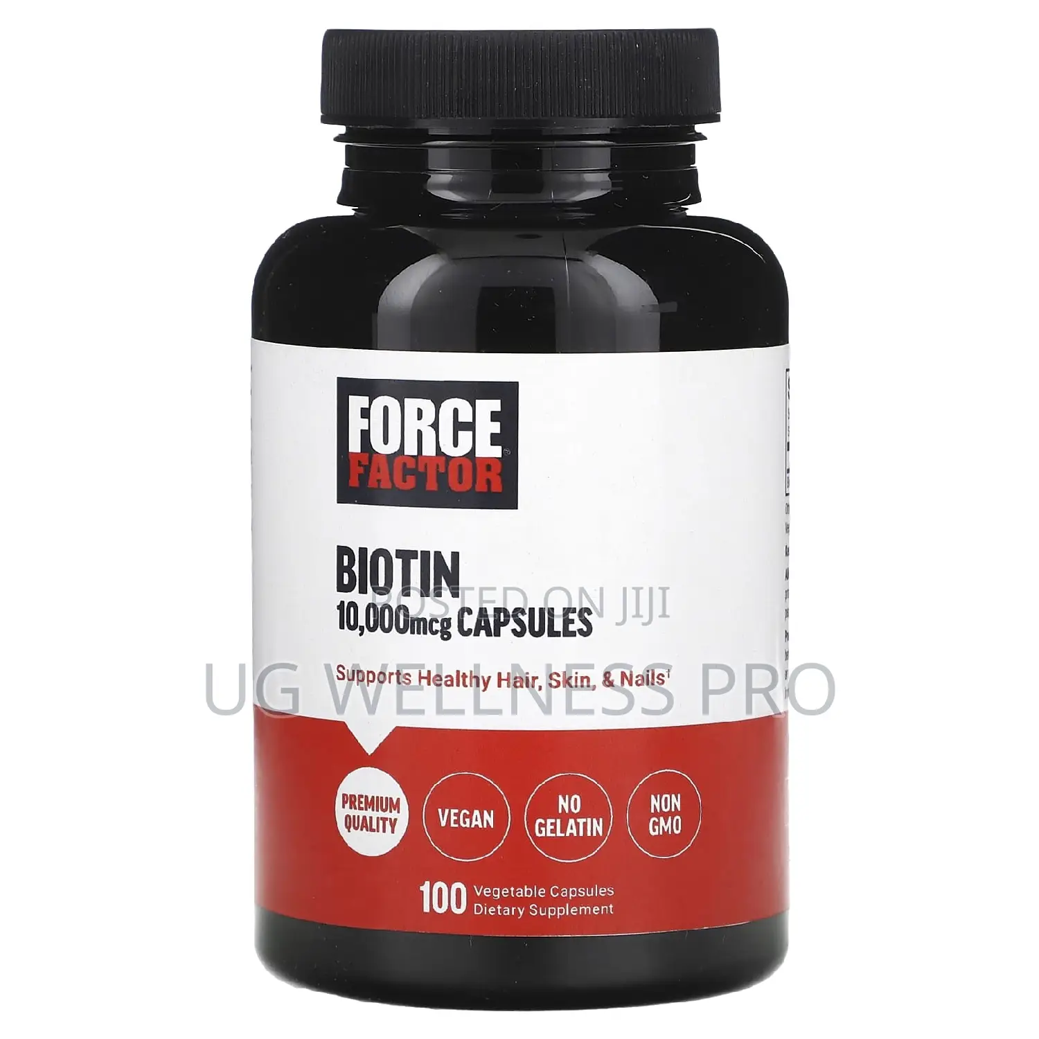 Biotin, 10,000 McG, 100 Veg Caps for Hair, Skin and Nails