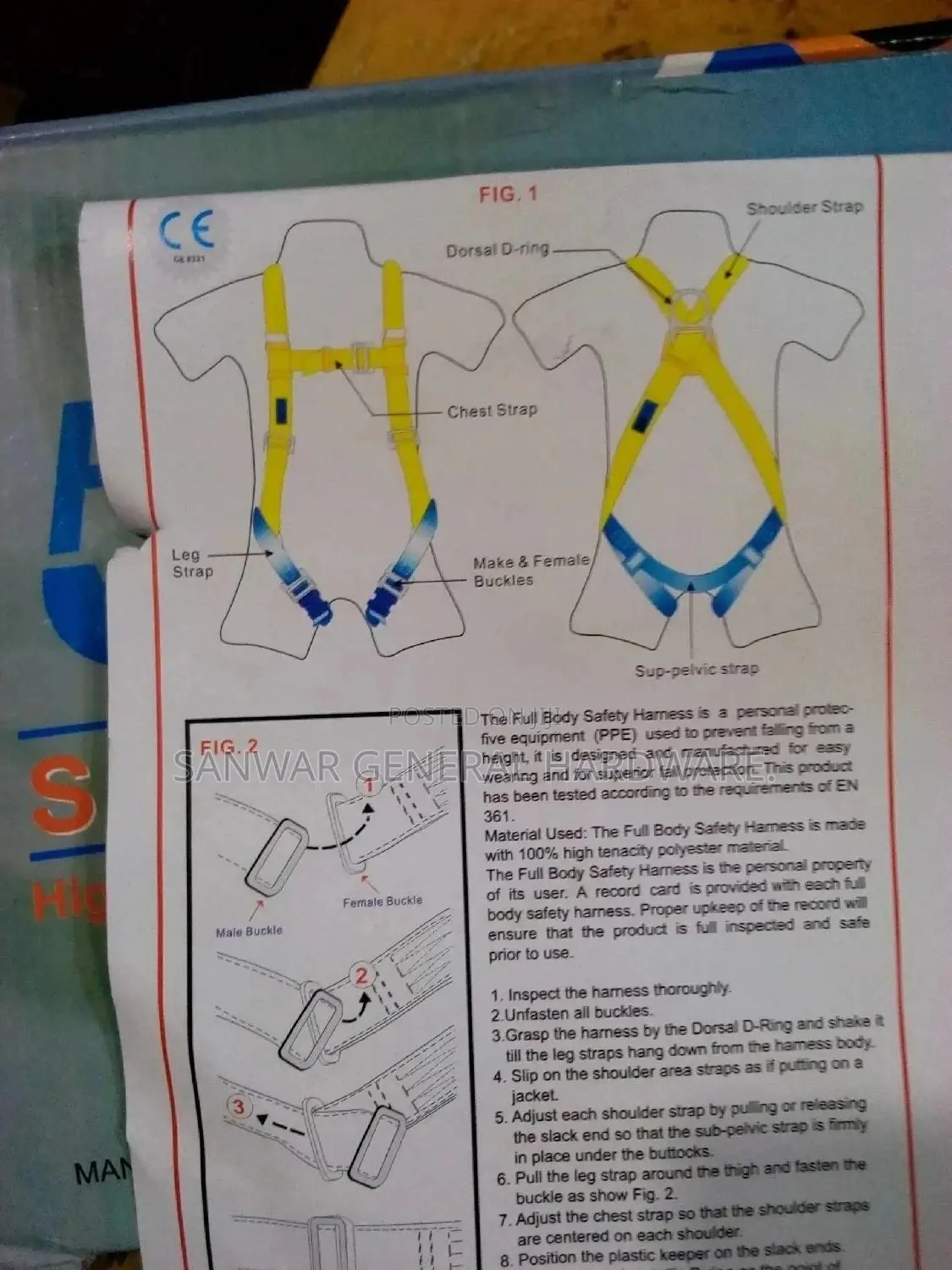 Safety Harness Full Body Belts(Double Lanyard)