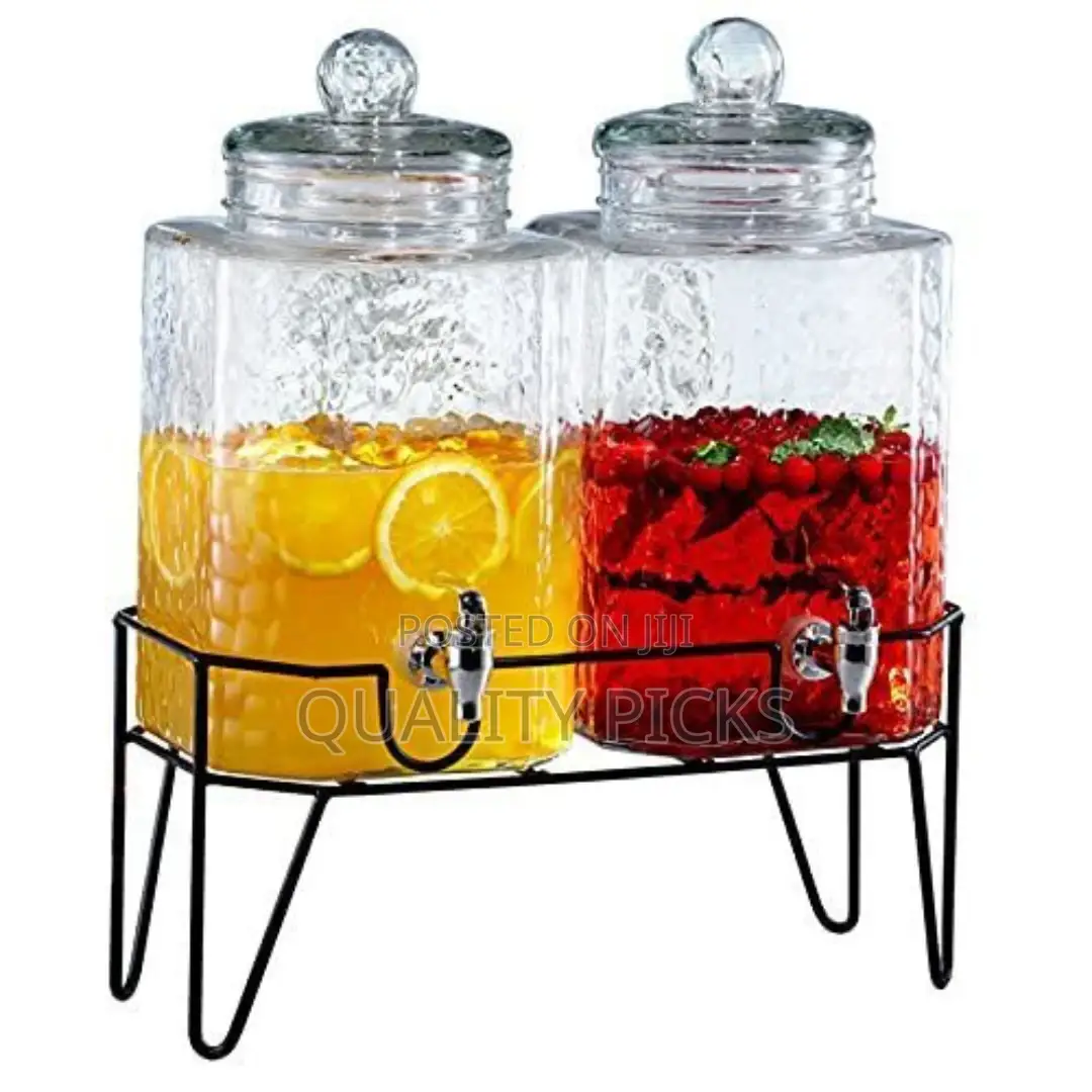 Double Glass Juice Dispenser