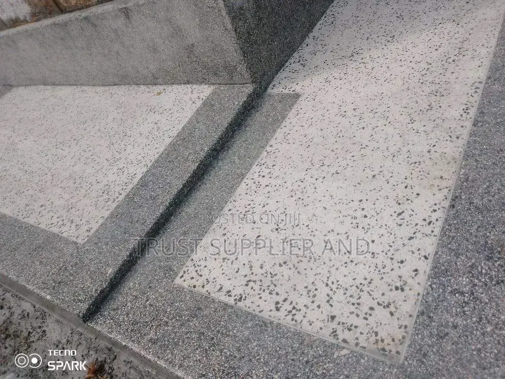 Black and White Terrazo Floor Designs 3x