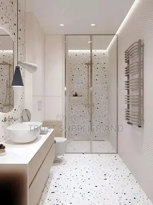 Bathroom White Terrazo 00