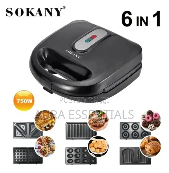 NEW 6 in 1 Sokany Sandwich Maker