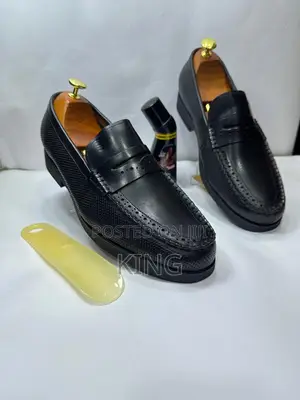 Loafers Italian Upper Embossed Hide Leather Shoes