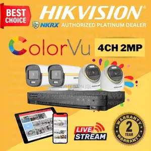 HIK Vision 4 Channel CCTV Camera Full Kit Colorvu Azip