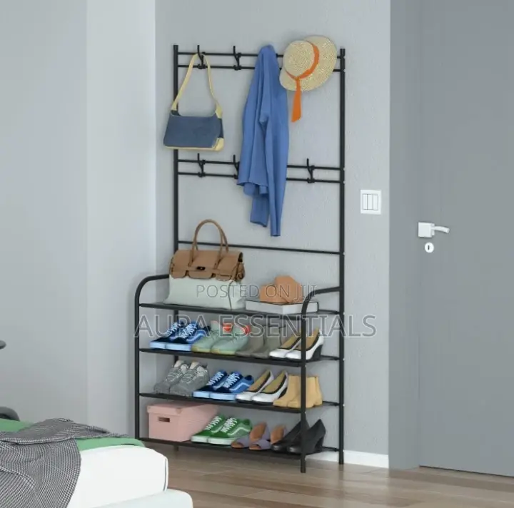 3 in 1 Freestanding Hall Tree Shoe Bench Rack