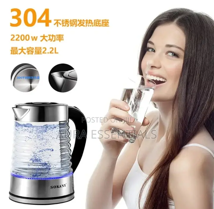 Glass Clear Cordless Electric Kettle