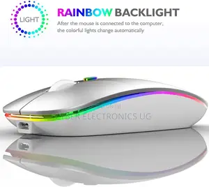 LED Bluetooth Mouse For Smart Phones Macbook Rechargeable