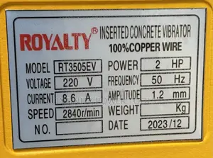 Inserted Concrete Vibrator