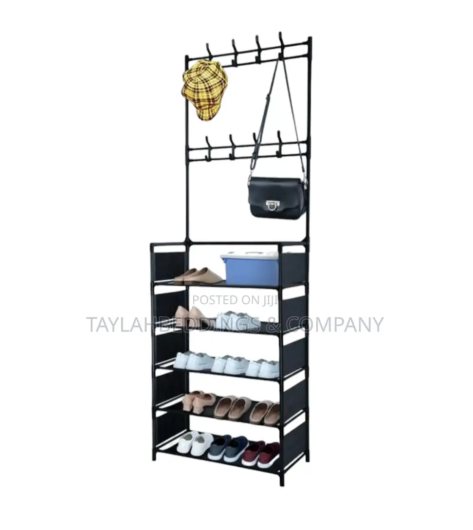 Shoes Rack 5-Tier Multifunctional Shoe and Hat Rack