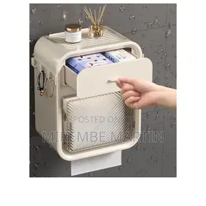 Cream Style Bathroom Toilet Paper Holder.