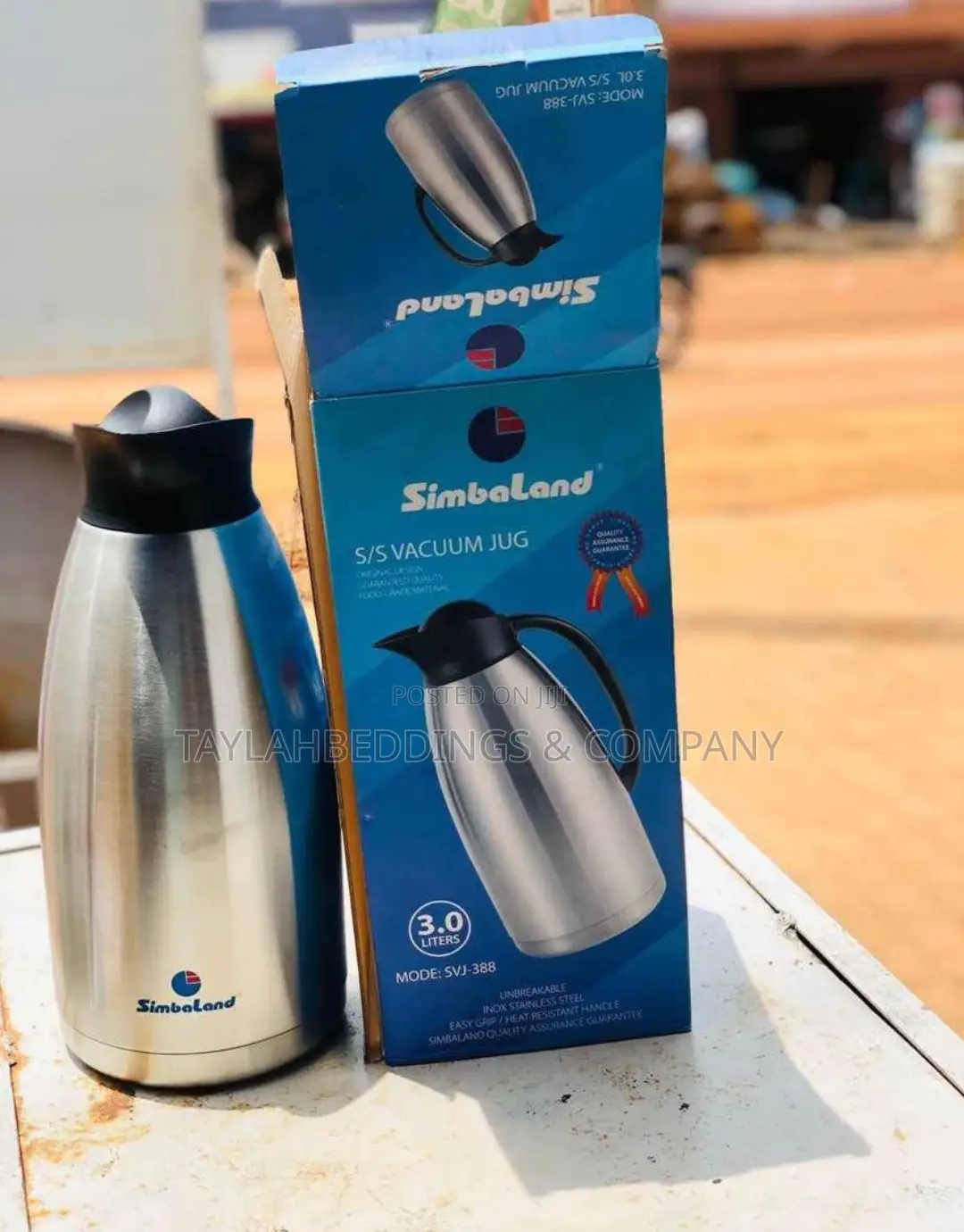 Simbaland Unbreakable Vacuum Flask 3.0ltrs - Silver