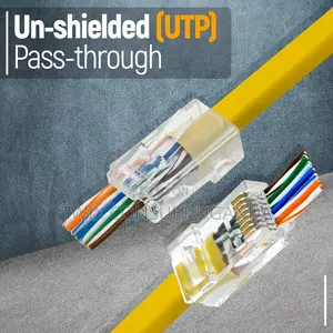 RJ45 Cat6 Pass Through Connectors - Pack Of 100