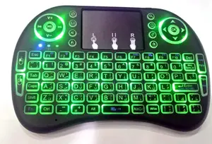 English/Arabic I8 Mini Backlit Wireless Keyboard Touch-Pad