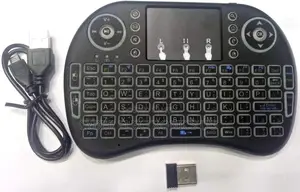English/Arabic I8 Mini Backlit Wireless Keyboard Touch-Pad