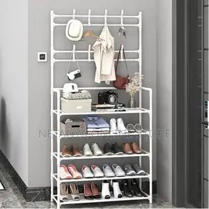 Multifunctional 5tier Coat Organizer and Shoe Rack