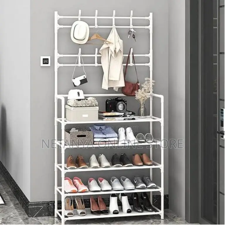 Multifunctional 5tier Coat Organizer and Shoe Rack
