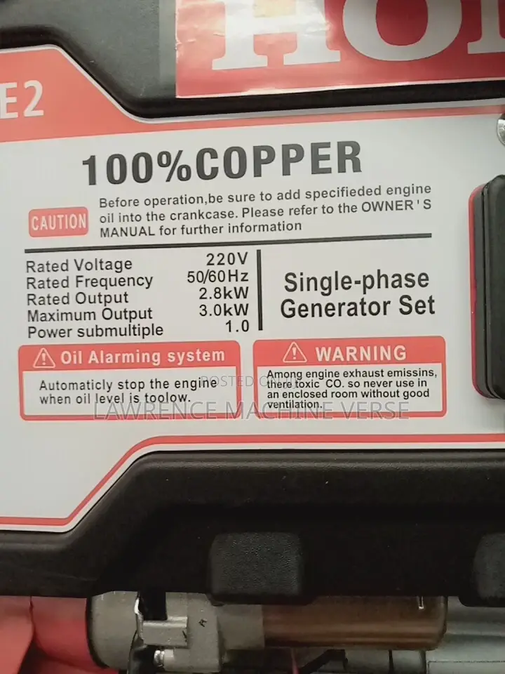 Honda Generator Key State 3kva Japan