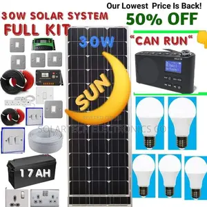 30w and 17ah Solar System Full Kit