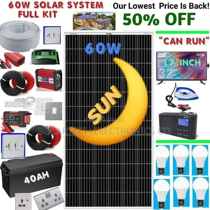 40W and 40ah Solar System Full Kit