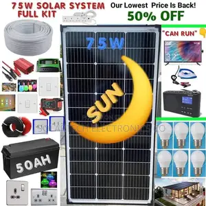 75w and 50ah Solar System Full Kit