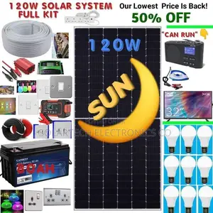 120W and 80ah Solar System Full Kit