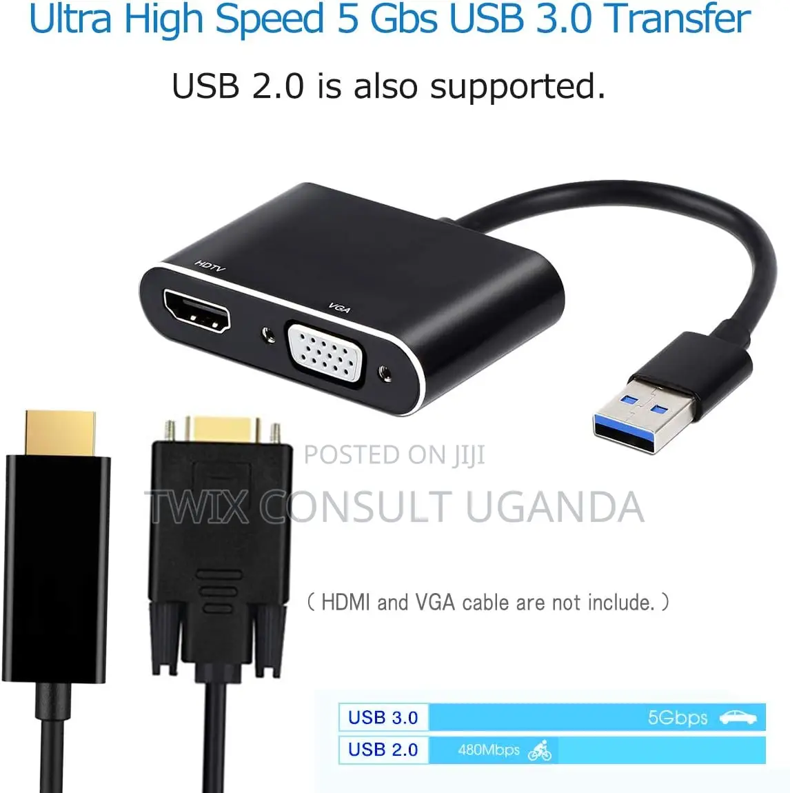 USB 3.0 to HDMI VGA Converter