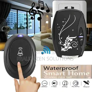 EPSILON Black Wireless Remote Control Doorbell 80meters