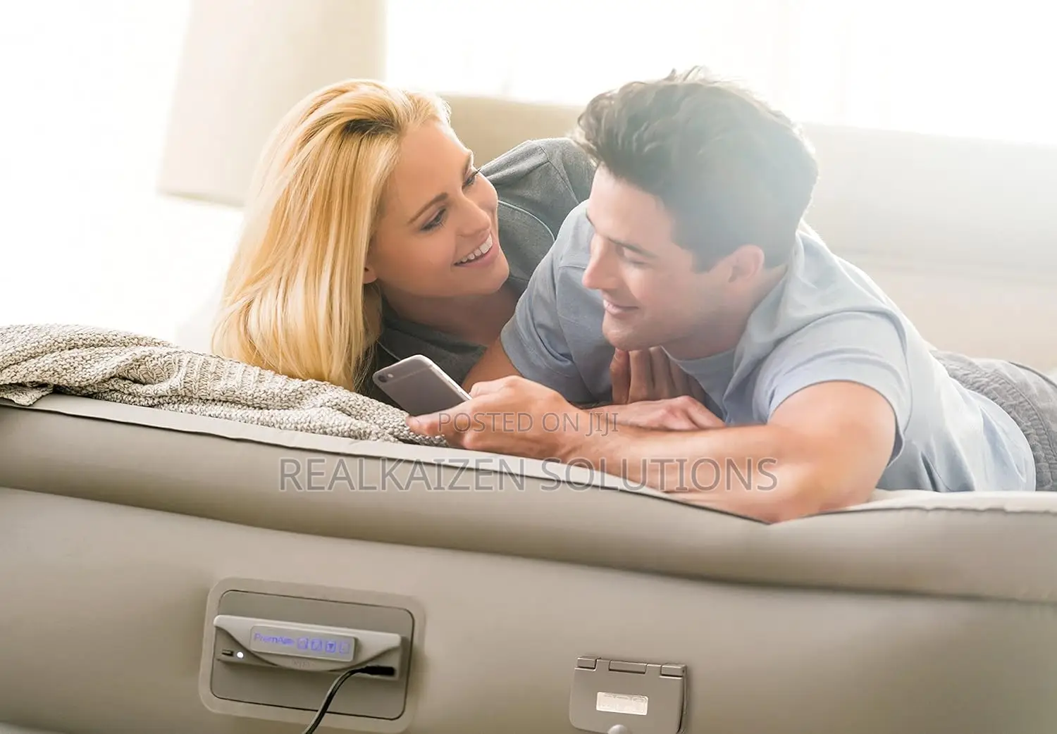 INTEX Premaire Queen Dream Support Airbed| Headrest| Pump