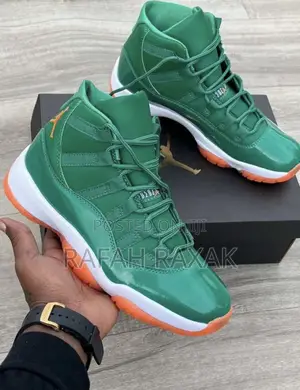 Original Air Jordan 11 “Miami Hurricanes” Green Sneaker