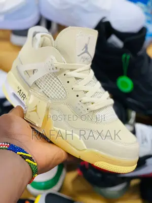 Original Off-White Air Jordan 4 Retro Sail Sneaker