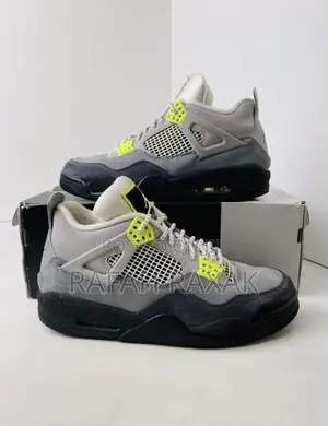 Original Air Jordan 4 Retro “Neon 95”Suede Sneaker