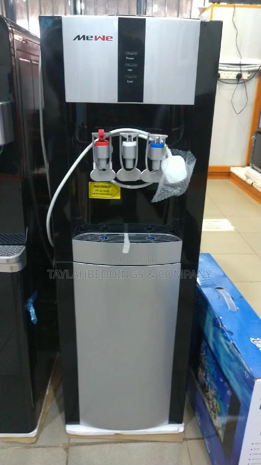 Mewe 3 Tap Hot Normal Cold Water Dispenser Black Silver