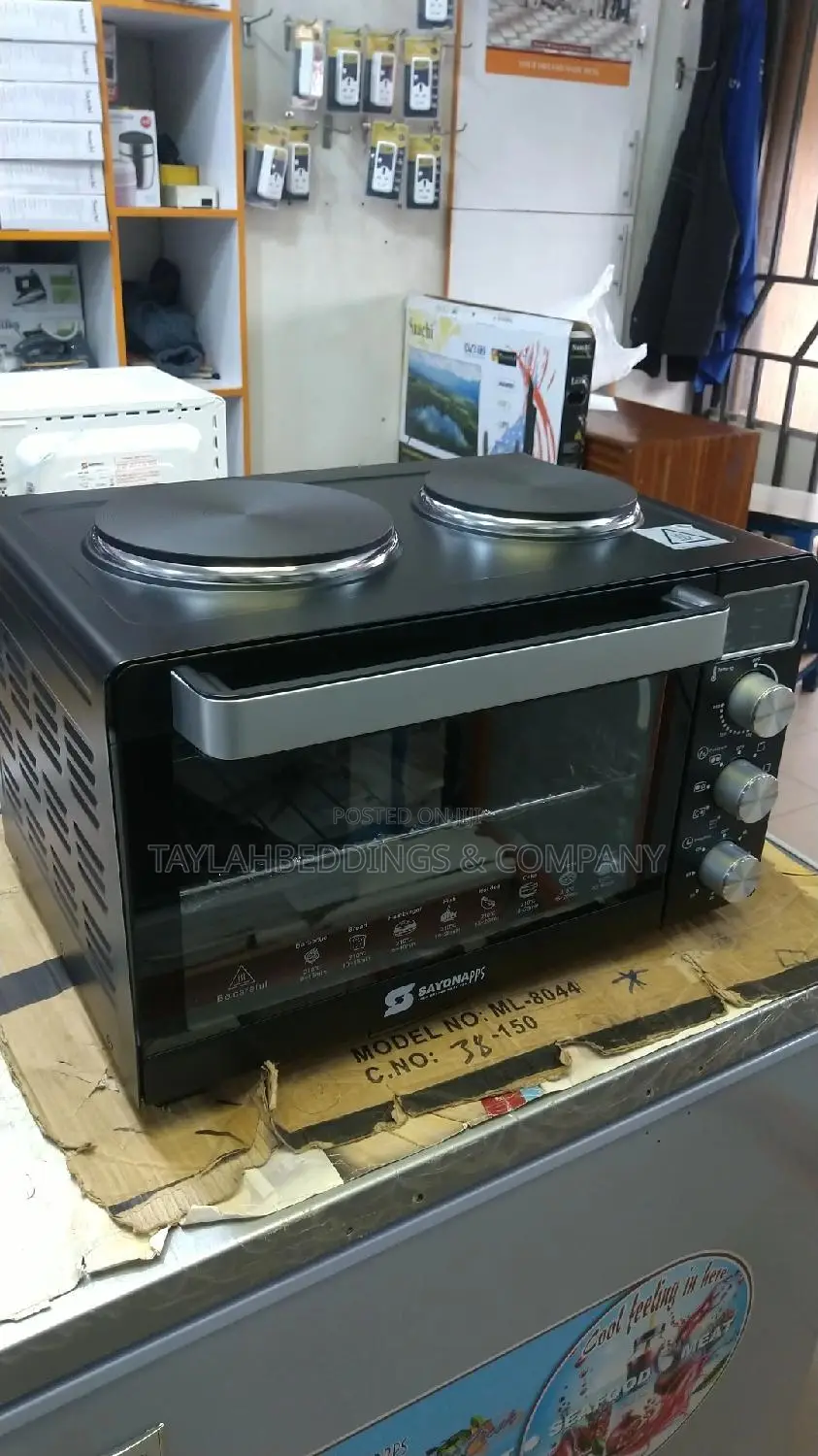 Sayona Electric Oven 35litres With Hotplates