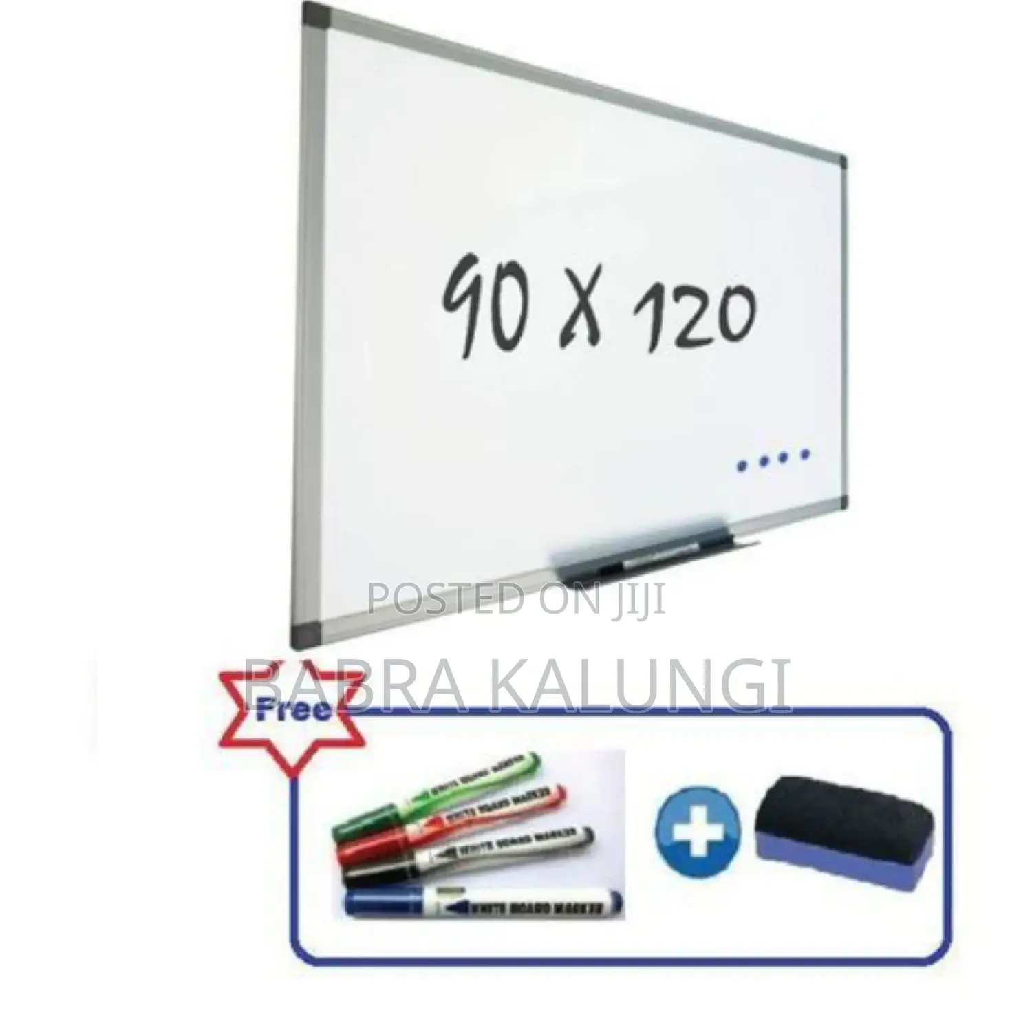 White Board With Marker Eraser 90cmx120cm