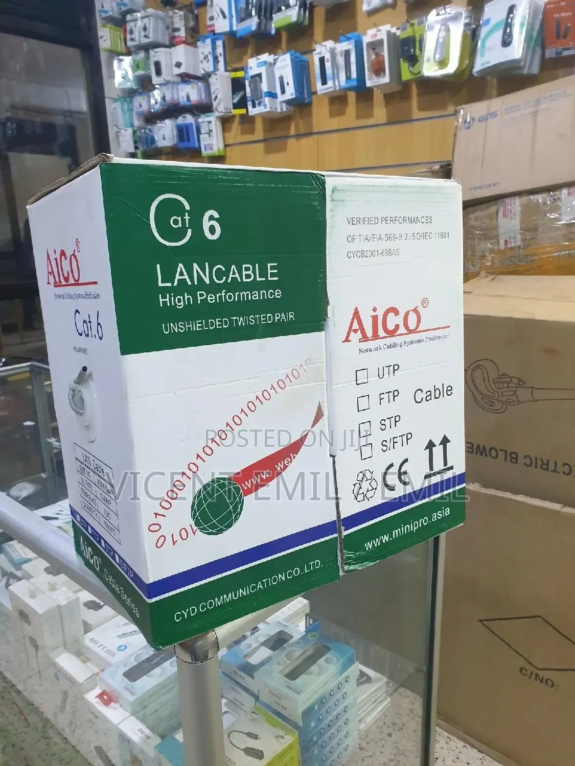 Aico Cat6 LAN Cable High Performance Ethernet Cable 305m