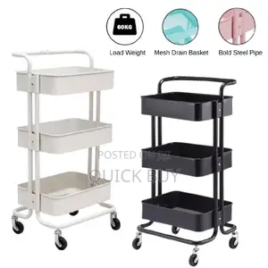 Kitchen Multipurpose 3tier Storage Cart