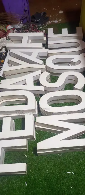 Non Lighting 3D Letters